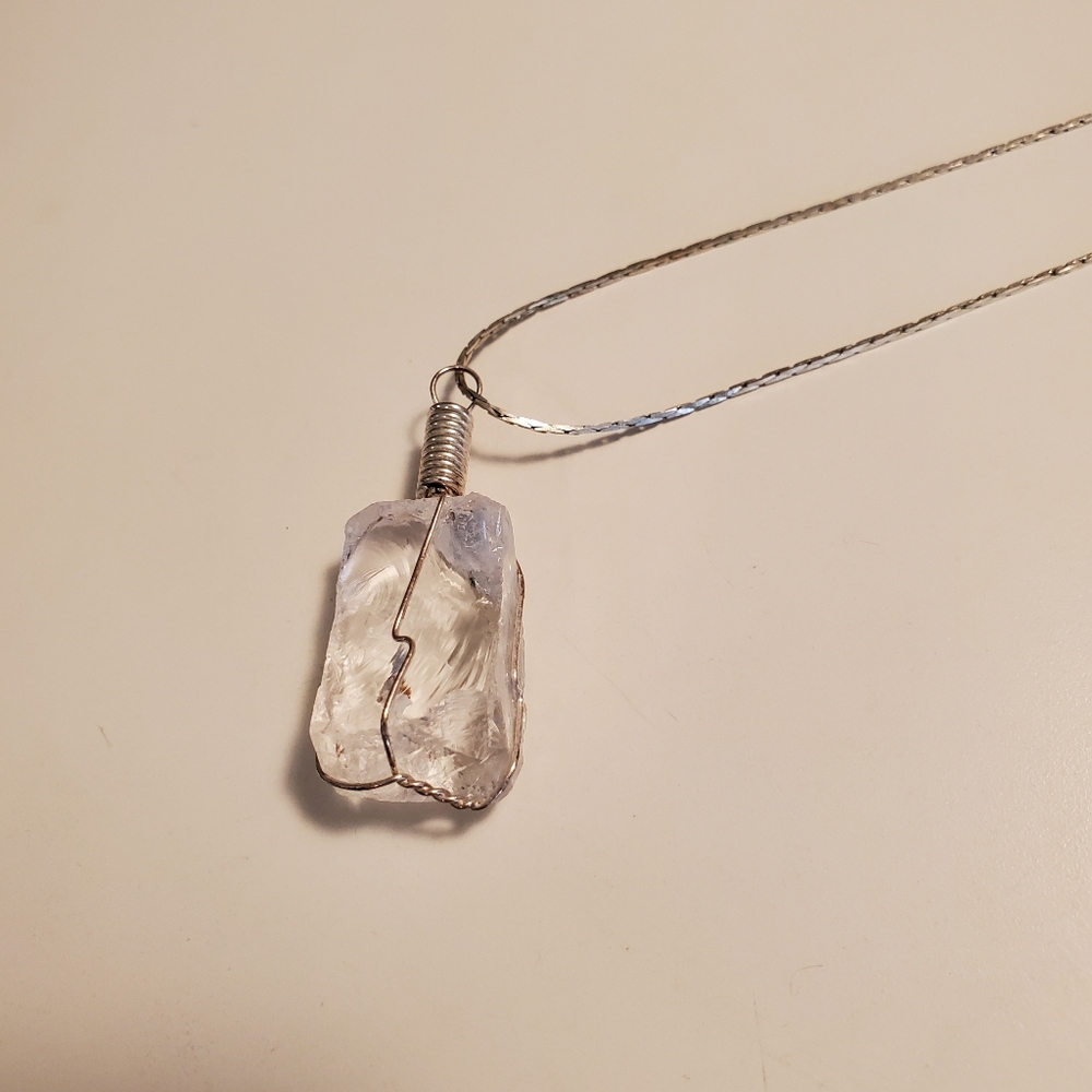 Quartz charm on Chain